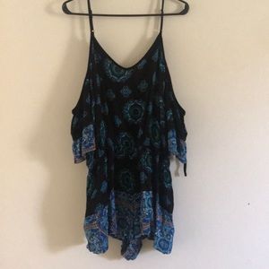 Romper with Paisley Pattern